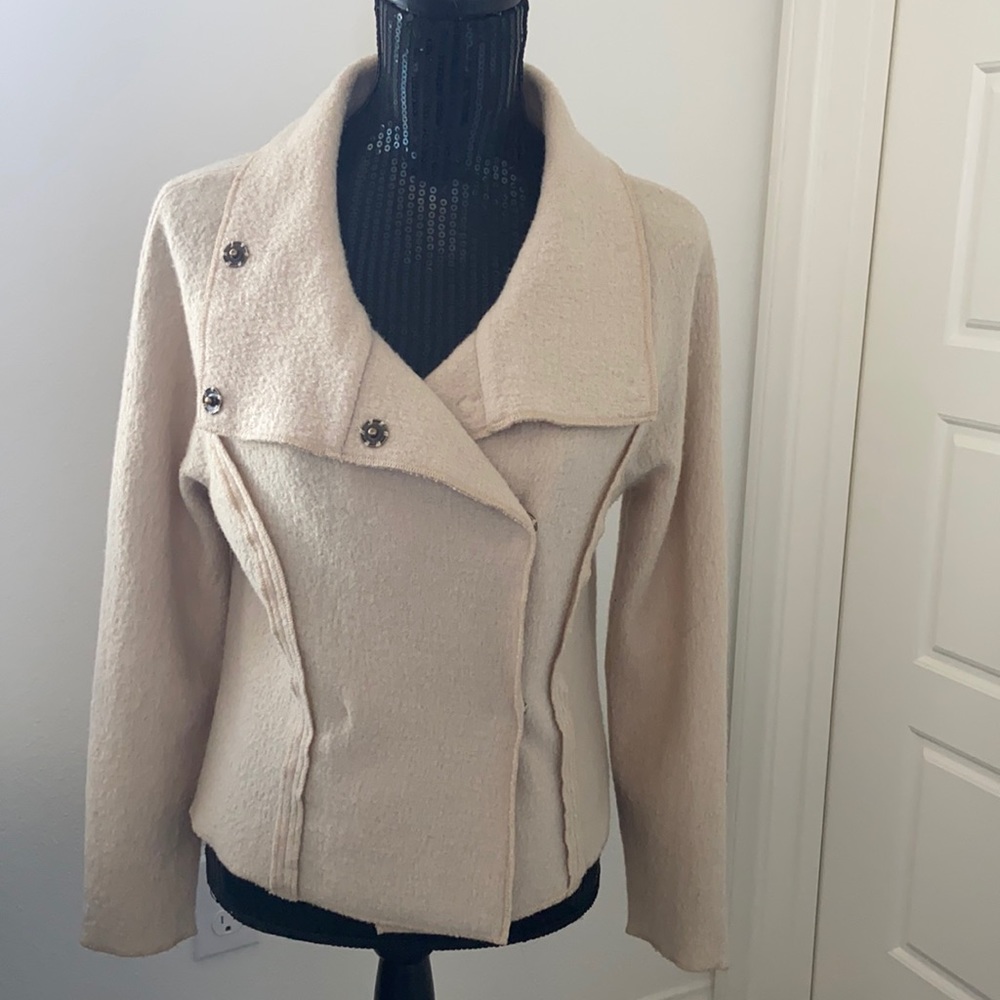 Cache 100% Wool, Double-Breasted Sweater/ Jacket. - image 1